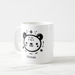 Kawaii niedlicher Bärenrand - Kawaii Minimalistisc Kaffeetasse