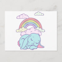 Kawaii Niedlicher Cartoon Bunny Rabbit Rainbow