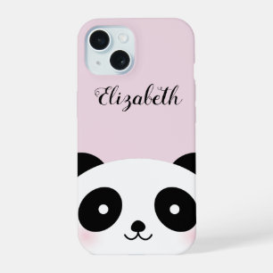 Kawaii Niedlicher Cartoon Panda Bear Individuelle iPhone 15 Hülle