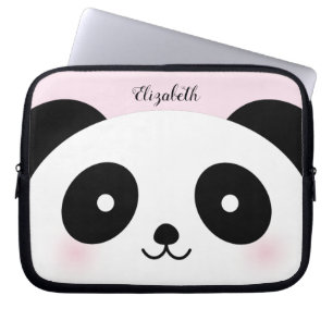 Kawaii Niedlicher Cartoon Panda Bear Individuelle Laptopschutzhülle
