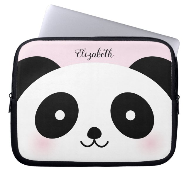 Kawaii Niedlicher Cartoon Panda Bear Individuelle  Laptopschutzhülle (Vorderseite)