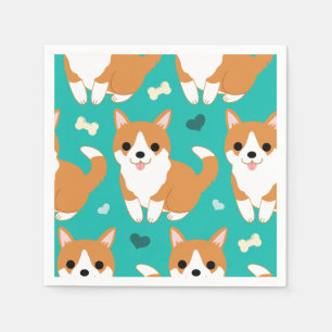 Kawaii niedlicher Corgihundeeinfaches Serviette