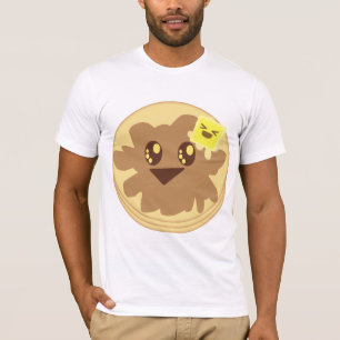 Kawaii niedlicher Pfannkuchen-Cartoon T-Shirt