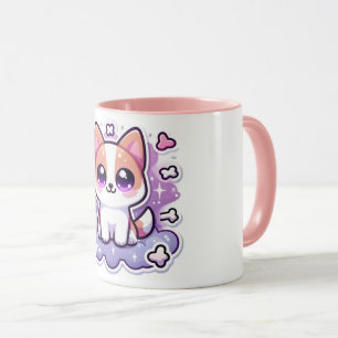 Kawaii Niedlicher Welpe Adorable Hund mit Big Eyes Tasse