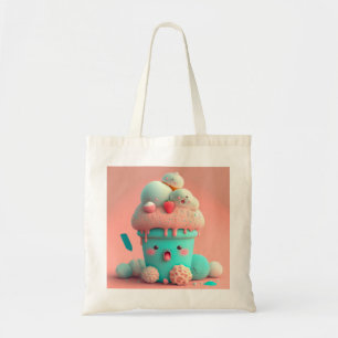 Kawaii niedliches Eiscreme-Notizbuch Tragetasche