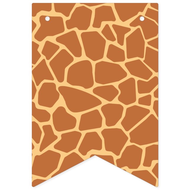 Kawaii Niedliches Giraffe-Muster. Wimpelkette (Erste Fahne)