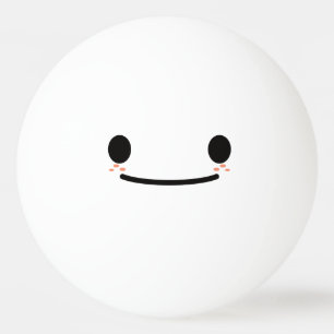 Kawaii Niedliches Wetter. Emoji. Emoticon. Tischtennisball
