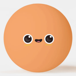 Kawaii Niedliches Wetter. Emoji. Emoticon. Tischtennisball