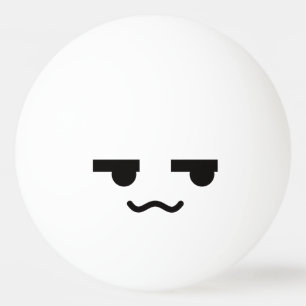 Kawaii Niedliches Wetter. Emoji. Emoticon. Tischtennisball