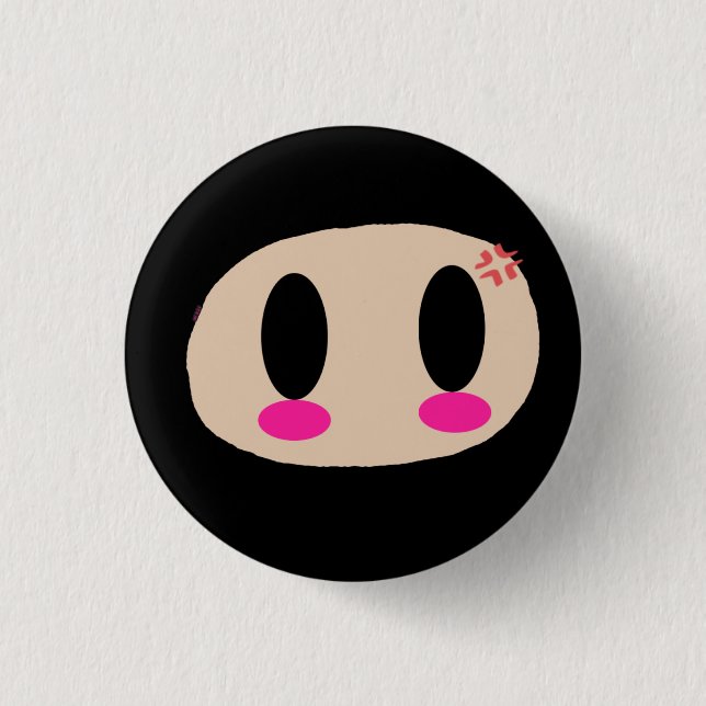 Kawaii Ninja stellen Knopf gegenüber Button (Vorderseite)