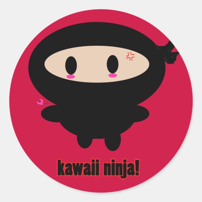 Kawaii Ninja Sticker (Vorderseite)