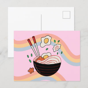Kawaii Noodles Postcard Postkarte