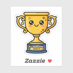 Kawaii Number One Champion Trophy Vatertag Aufkleber