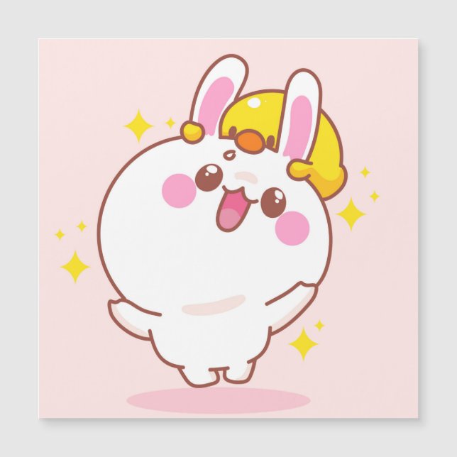 Kawaii Oaster Magnetkarte (Vorderseite)