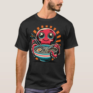 Kawaii Octopus Lieben Ramen Noodles T-Shirt