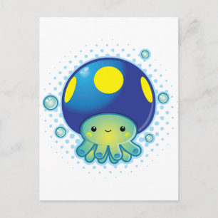 Kawaii Octopus Mushroom Postkarte