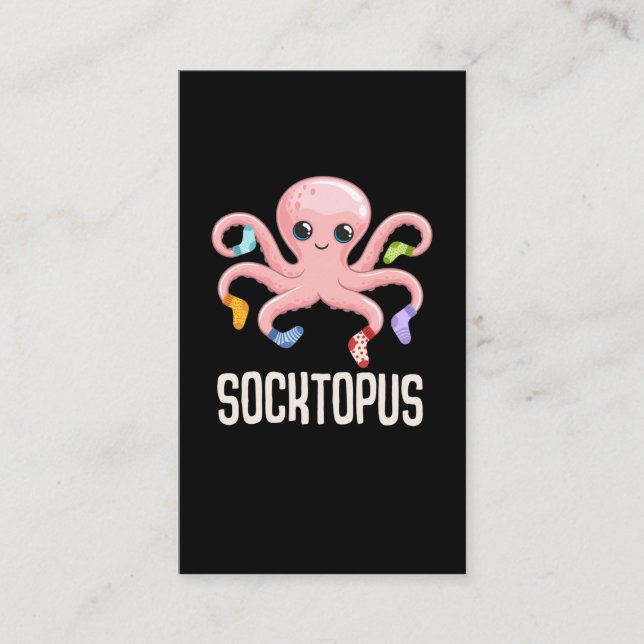 Kawaii Octopus Niedlich Kraken Sea Animal Lover Visitenkarte (Vorderseite)