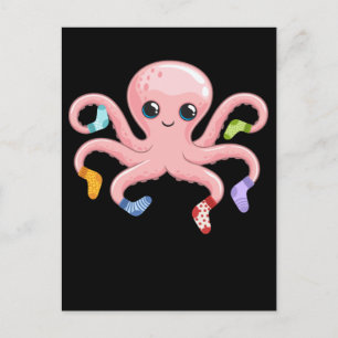 Kawaii Octopus Niedlich Kraken Sea Animal Postkarte