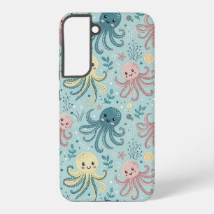 Kawaii Octopus Pattern Samsung Galaxy Hülle