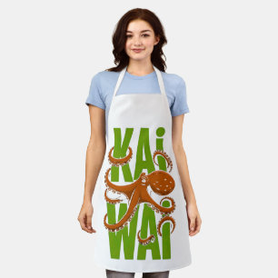 Kawaii-Oktopus Grafik-Schürze Cuter japanischer Schürze