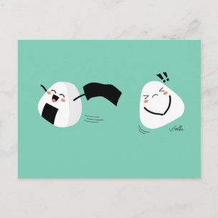 Kawaii Onigiri Theft Postcard Postkarte