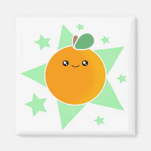 Kawaii orange Frucht-Magnet Magnet