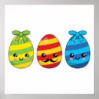 Kawaii Ostereier mit Ribbons