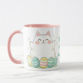 Kawaii Osterkatze Tasse Niedliche Küche & bunte Ei