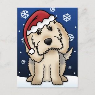 Kawaii Otterhound Christmas Postcard Feiertagspostkarte