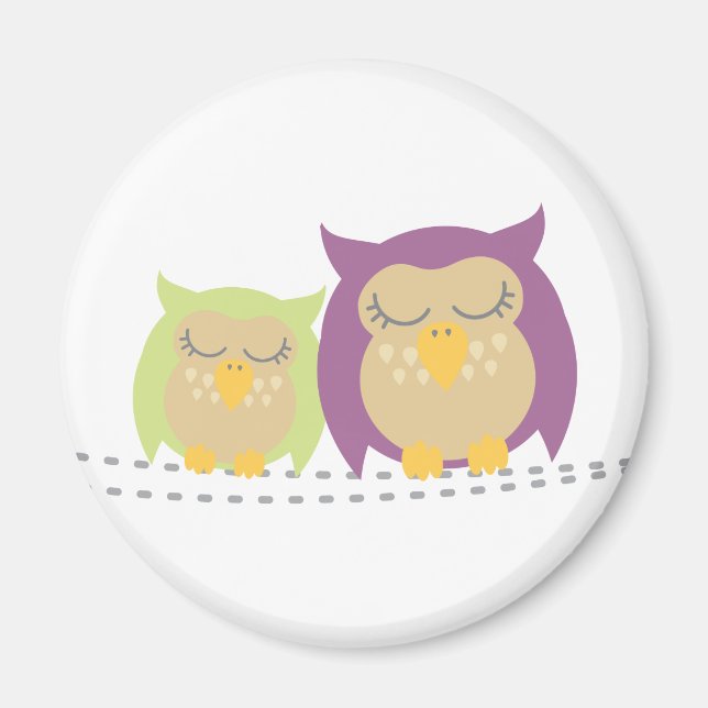 Kawaii Owls Magnet (Vorne)