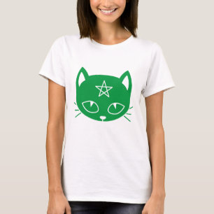 Kawaii Pagan Green Cat T - Shirt