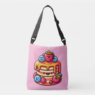 Kawaii Pancake Frühstück Niedliches Design Tragetaschen Mit Langen Trägern
