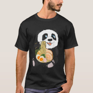 Kawaii Panda Anime Japanese Noodles Panda Eats Ra T-Shirt