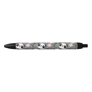 Kawaii Panda auf Grau Kugelschreiber