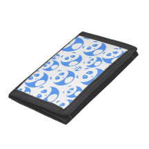 Kawaii Panda Baby Blue and White Pattern