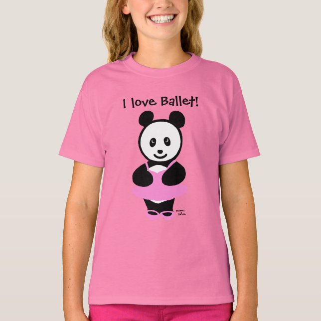 Kawaii Panda Ballet Dancer T-Shirt (Vorderseite)