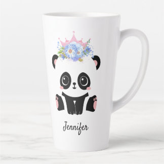 Kawaii Panda Bär niedliche Blumenkönigin personali Milchtasse