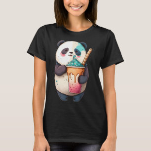 Kawaii-Panda-Bär-Slushy-Kaltes-Süßes-Behandlungs-K T-Shirt