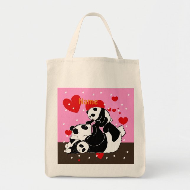 Kawaii Panda Bear Funny Niedlich Named Gifts Tragetasche (Vorne)