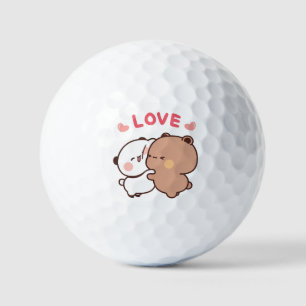 Kawaii Panda Bear, Paar Tiere Geburtstagskarte Golfball