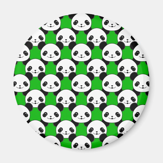 Kawaii Panda Bear Pattern Magnet (Vorne)