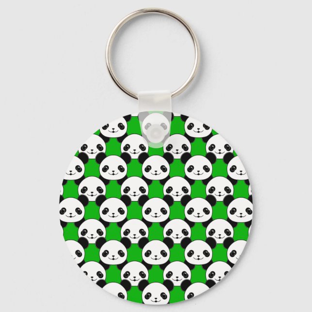 Kawaii Panda Bear Pattern Schlüsselanhänger (Vorderseite)