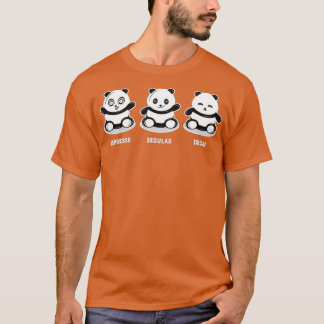 Kawaii Panda Bears Funny Coffee Espresso Regelmäßi T-Shirt