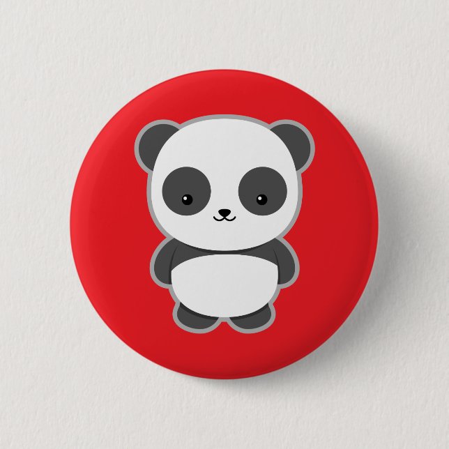 Kawaii-Panda Button (Vorderseite)