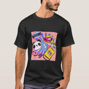 Kawaii Panda Erdbeermilchshake japanische Anime T-Shirt