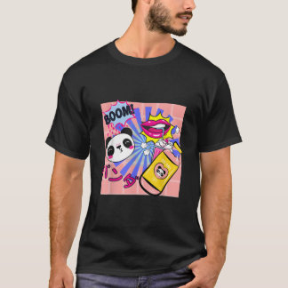 Kawaii Panda Erdbeermilchshake japanische Anime T-Shirt