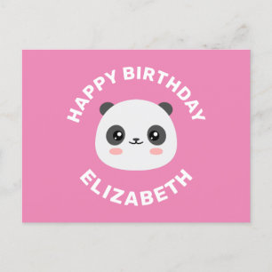 Kawaii Panda Feiertagspostkarte