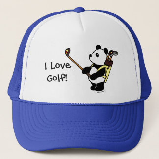 Kawaii Panda-Golfspieler Truckerkappe
