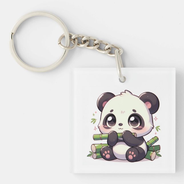 Kawaii Panda keychain Schlüsselanhänger (Vorderseite)