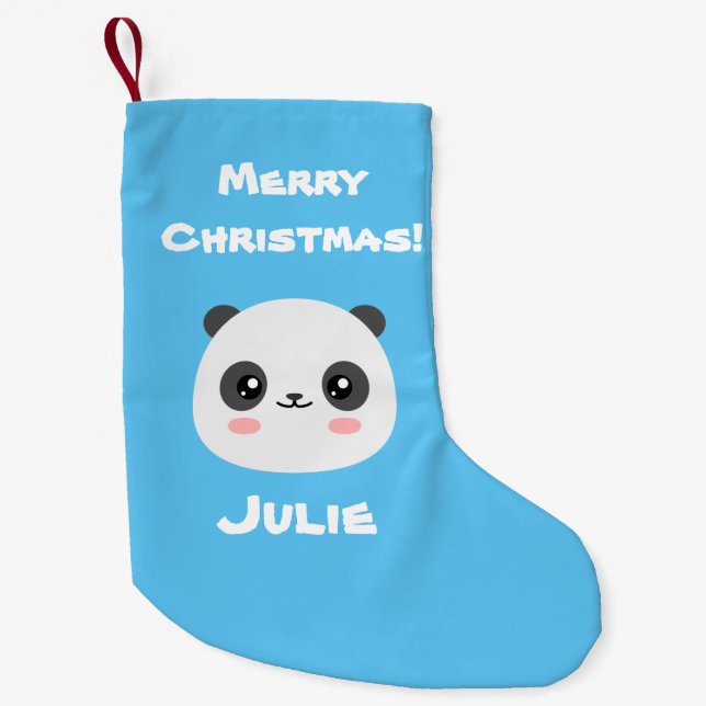 Kawaii Panda Kleiner Weihnachtsstrumpf (Vorderseite)